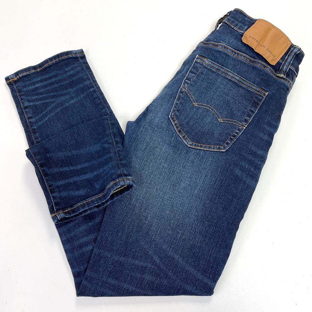 American Eagle Jeans Mens 26x28 Slim Ne(X)t Level Airflex‎ Stretchy Dark Wash